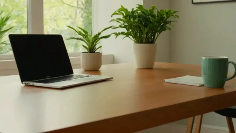 Espacio de trabajo sereno y luminoso