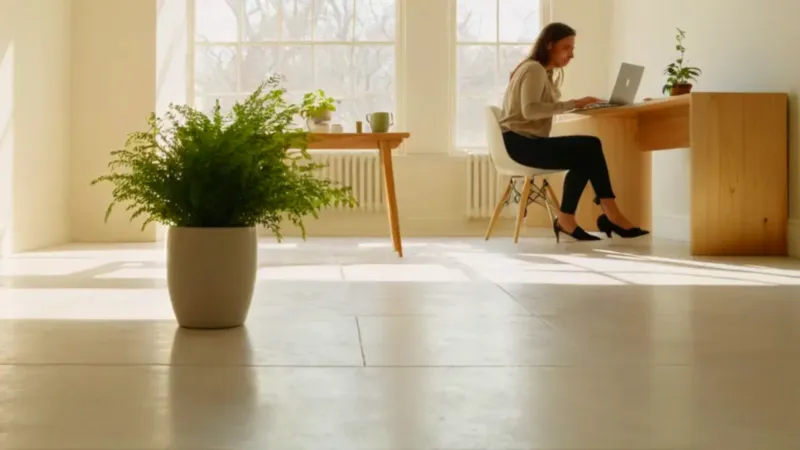 Espacio de trabajo sereno y luminoso