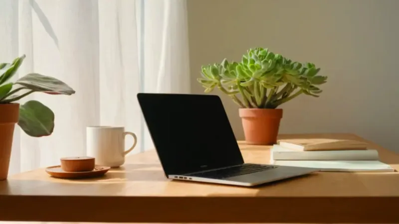 Espacio de trabajo sereno y luminoso
