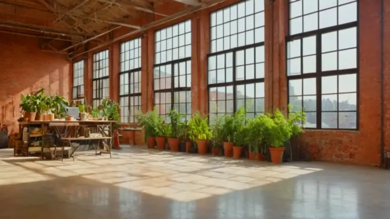 Luz inunda un espacioso loft industrial