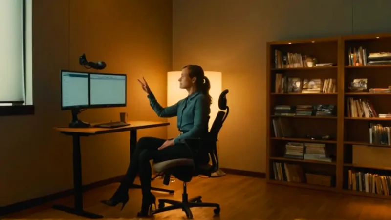 Mujer trabajando en su estudio profesional
