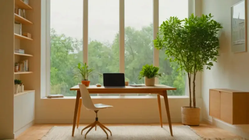 Un espacio de trabajo sereno y luminoso