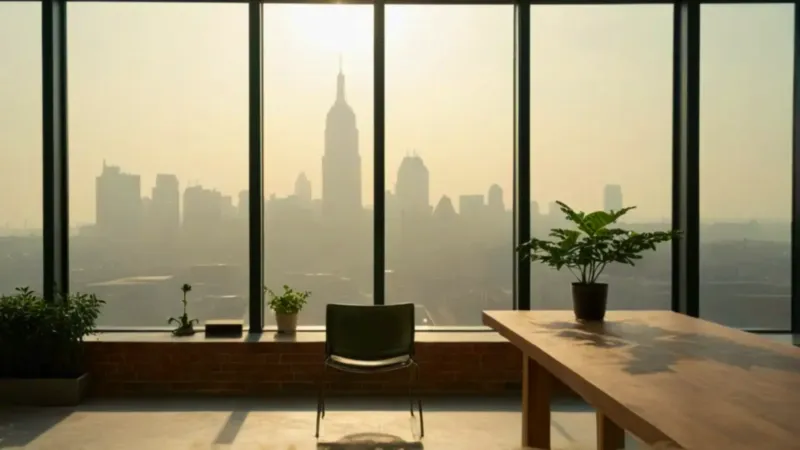 Espacio de trabajo sereno y luminoso