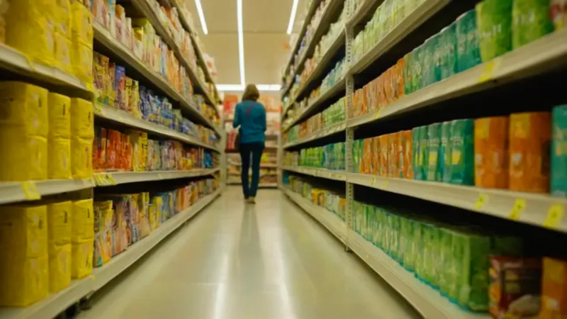 Alguien fotografía productos en el supermercado