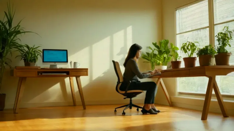 Un espacio de trabajo sereno y luminoso