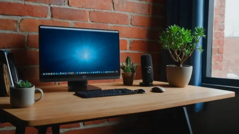 Un moderno y tranquilo espacio de trabajo