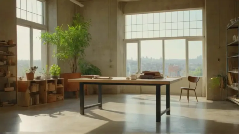 Un arquitecto crea en su estudio luminoso
