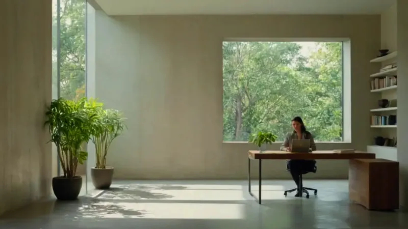 Espacio de trabajo moderno, tranquilo y luminoso