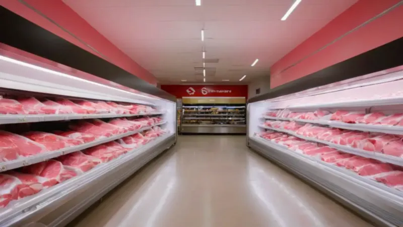 Alguien elige congelados en el supermercado
