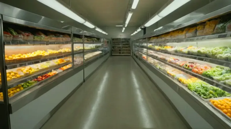 Hombre en el pasillo de congelados